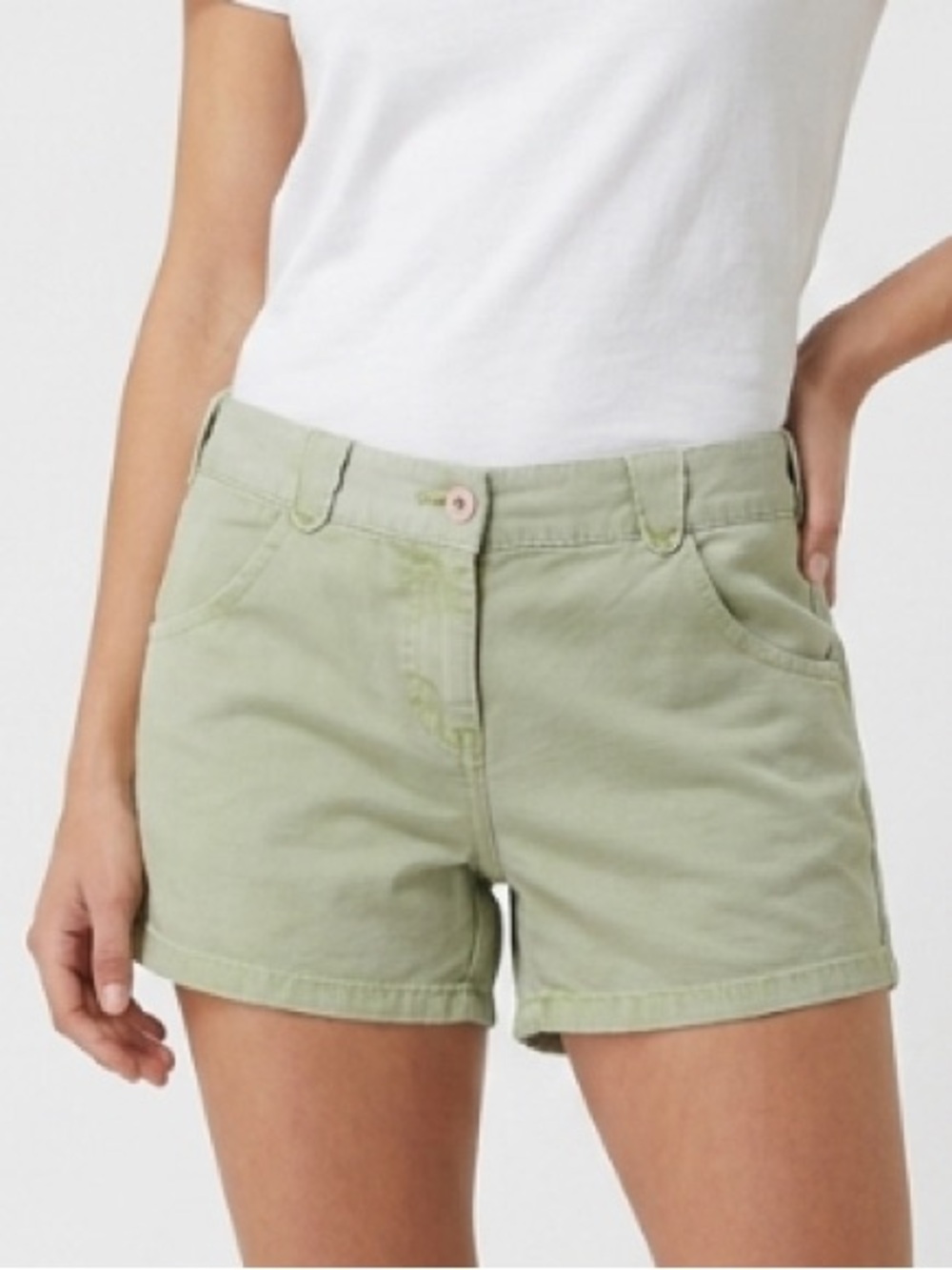 TOMMY HILFIGER Sage Aged Cargo Canvas Shorts Mid Rise size 6
